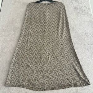 Vintage Accomplice Skirt Women’s 7 Midi‎ A-Line Floral Print Olive Green